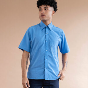 Camisa celeste coca manga corta