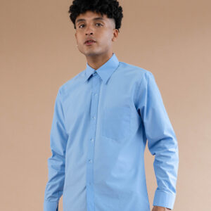 Camisa celeste manga larga