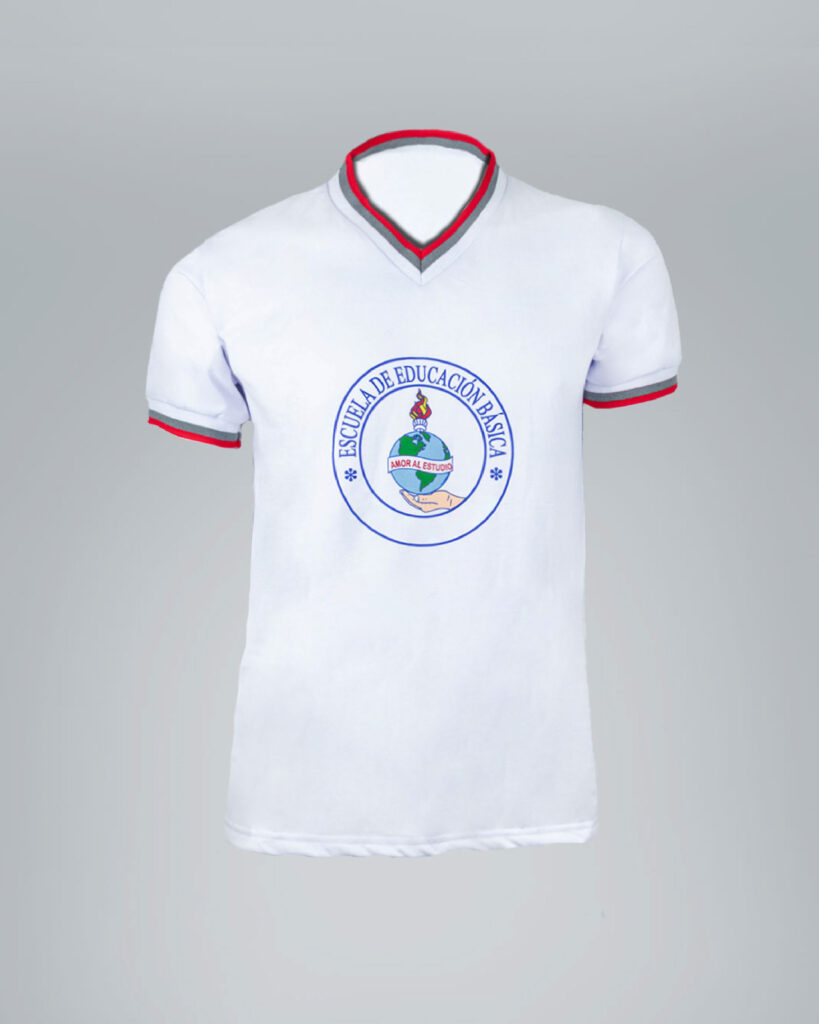 camiseta jersey escolar estampado