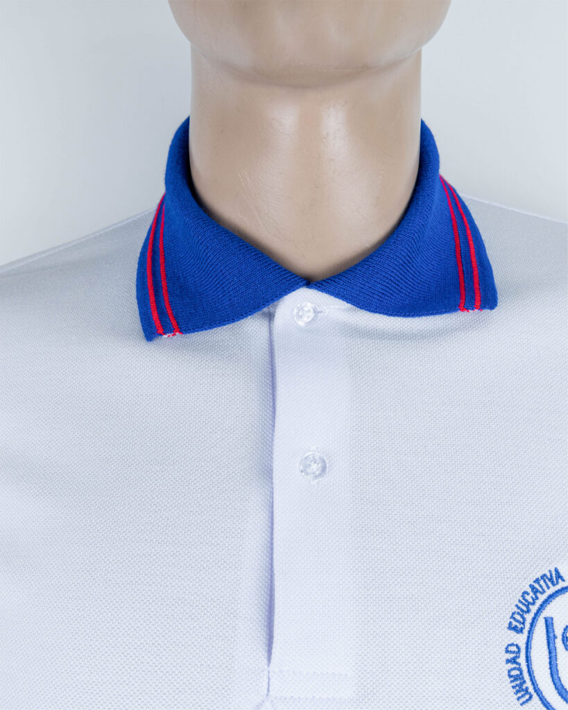 camiseta polo escolar cuello tejido