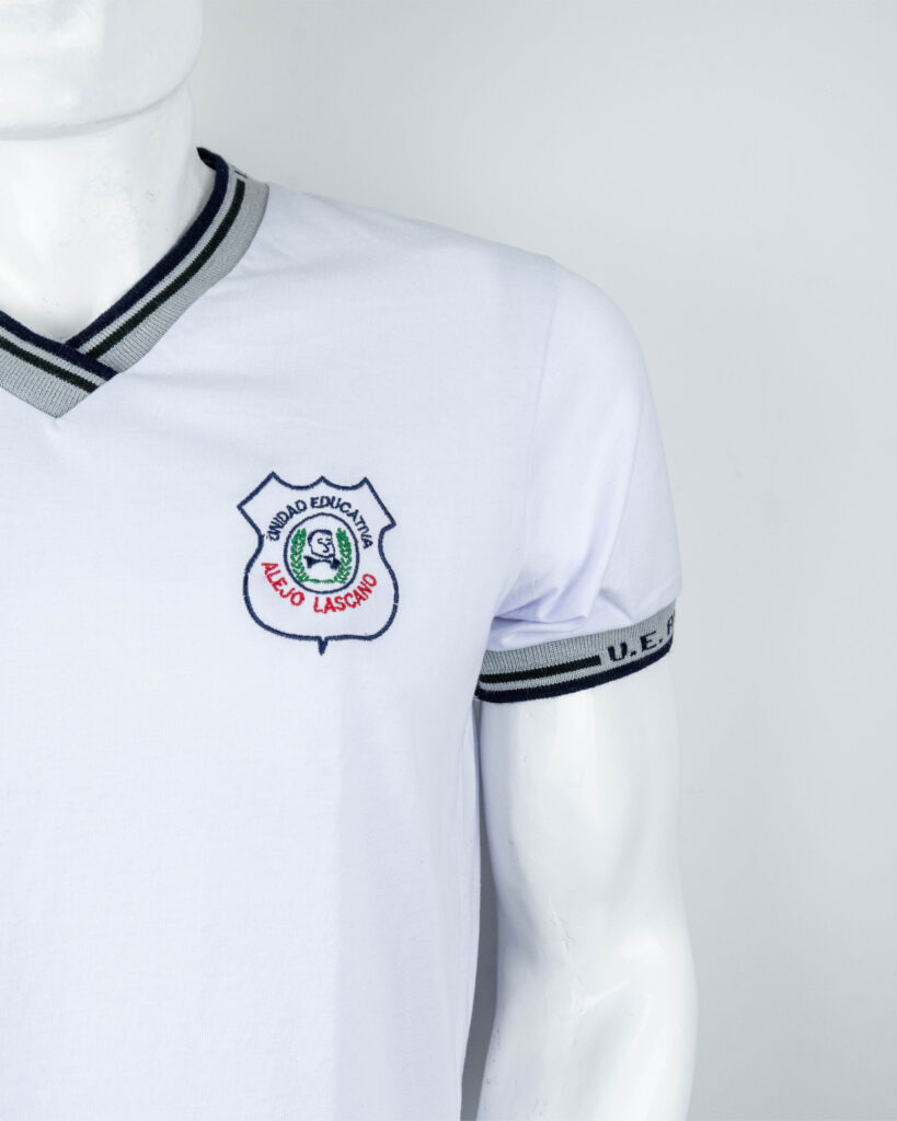 camiseta jersey escolar bordada